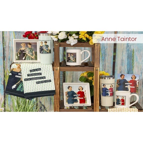 Quirky Retro Cocktail Napkin Set - Domestically Disabled Fun Hostess Gift for - Picture 2 of 2